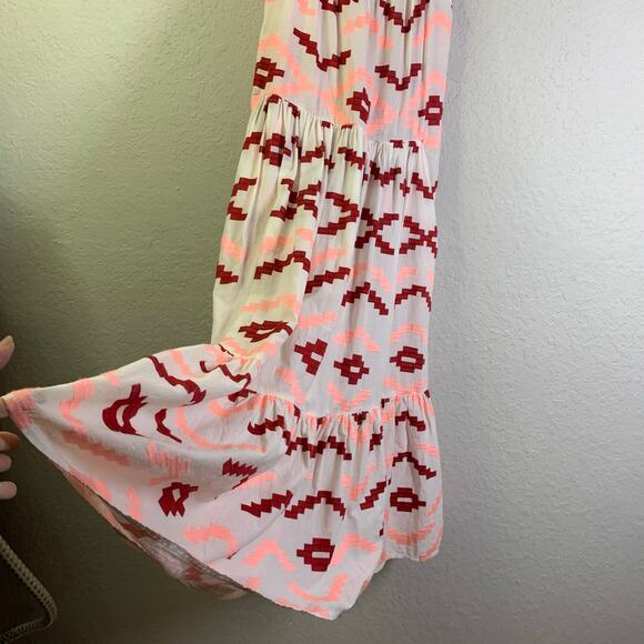 GREEK ARCHAIC KORI Dress Small‎ NWOT Midi Geometric Strap Embroidered Drop Waist - Picture 10 of 15